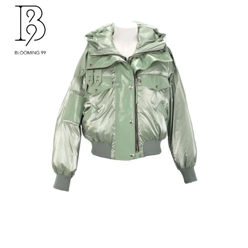 【B99官方旗舰店】秋冬绿色清新短款羽绒女装外套FG-WFWCA3221