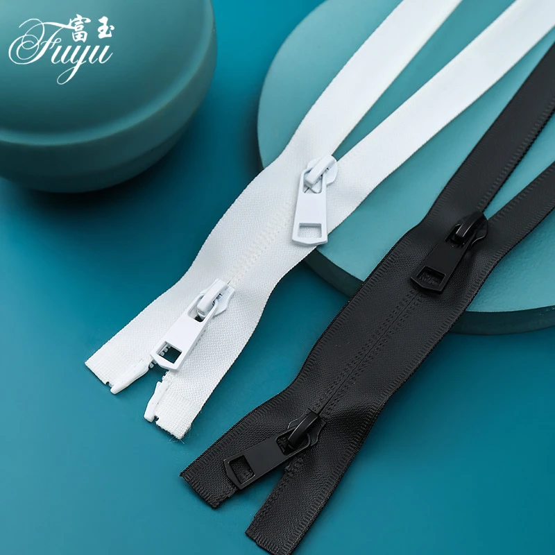 防水双向双开长款拉链条羽绒服外套冲锋衣尼龙高档长专用拉锁双头