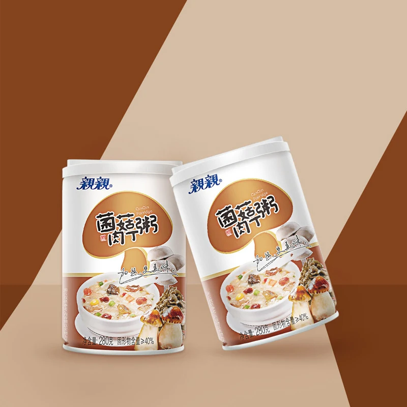 亲亲八宝粥菌菇肉丁粥整箱泡沫装280g*6罐早餐食品方便速食粥代餐