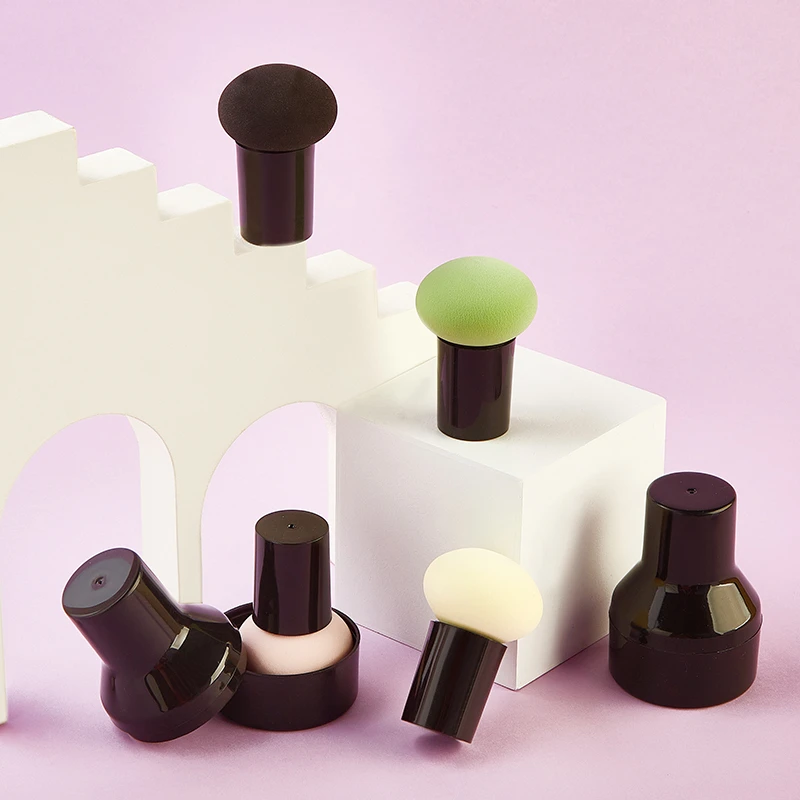 【蘑菇头粉扑】夏立方蘑菇头粉扑化妆气垫干湿两用+收纳盒美妆蛋