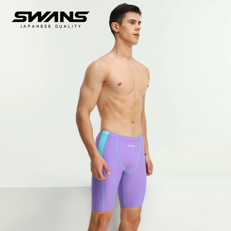 swans速安视男士泳裤五分游泳裤防尴尬男套装泳衣男款泳装SKB105