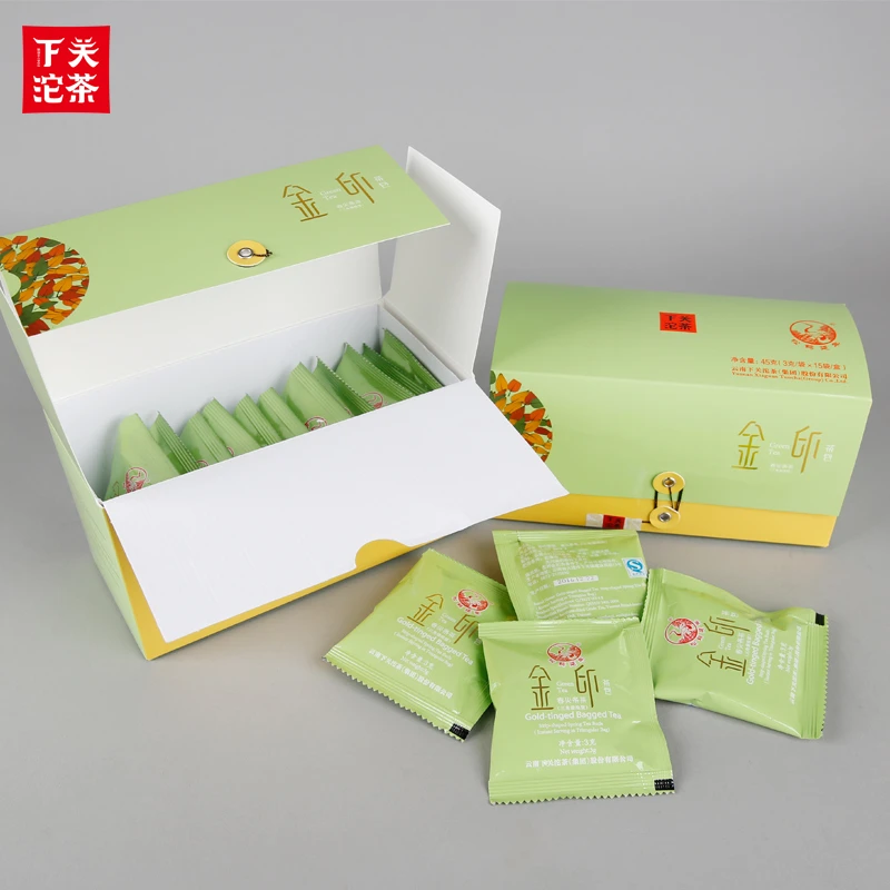 下关沱茶金印春尖袋泡茶包云南普洱生茶2016年45克装时尚通用盒装