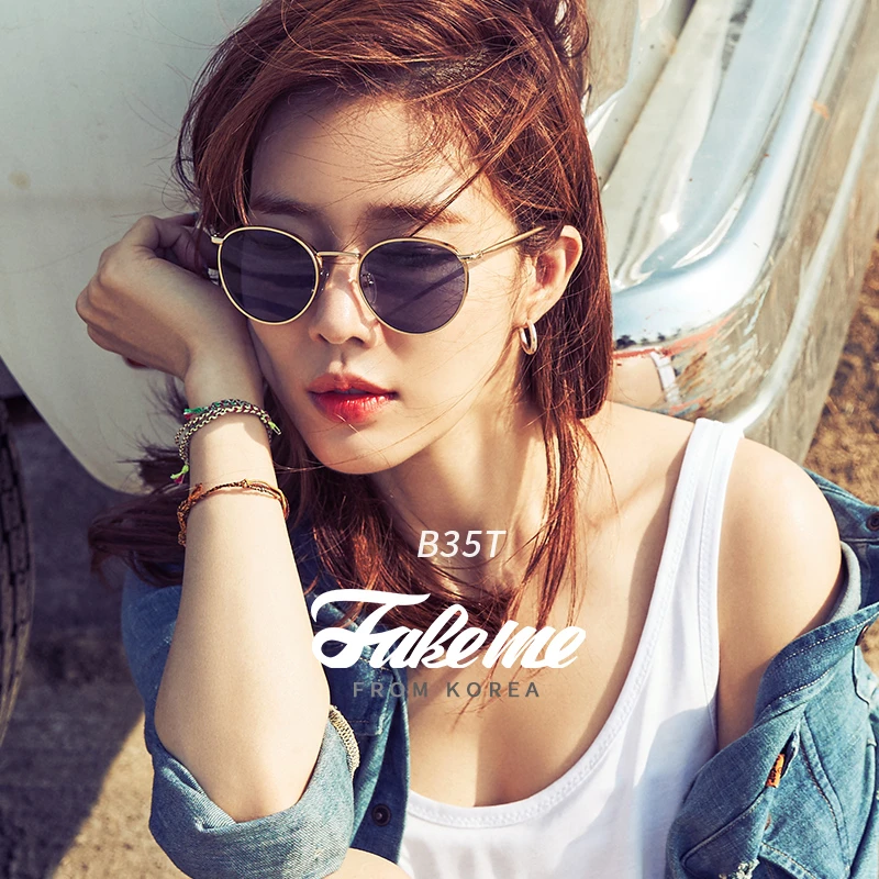 Fakeme金泰妍同款全新升级β钛超轻墨镜女韩版复古潮轻奢 B35T