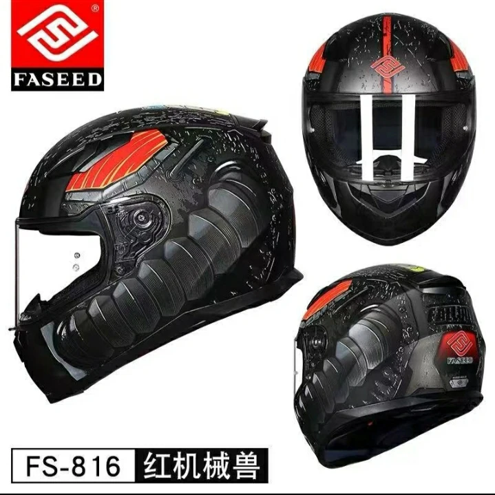 FASEED摩托车头盔男女机车全盔816电动蓝牙复古安全帽3C赛车夏季