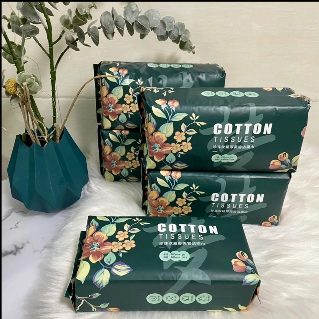 梦之灵洗脸巾  加厚珍珠纹抽取式洁面巾棉柔巾 6包