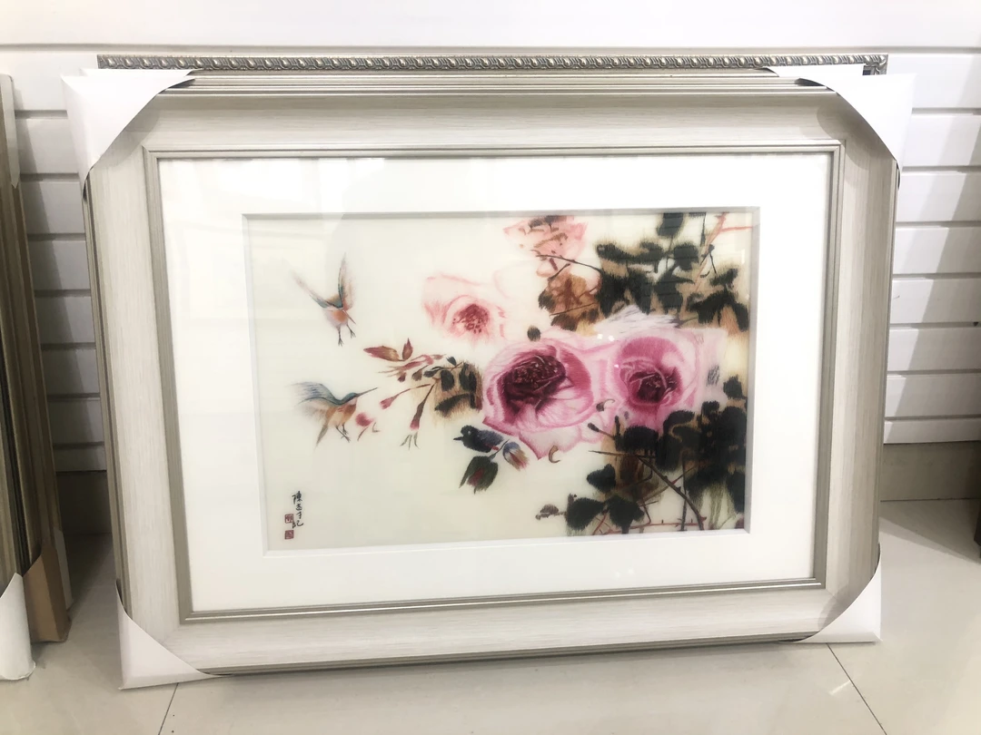 新中式家用苏绣精品苏绣装饰挂画工艺画刺绣工艺画装饰画挂画