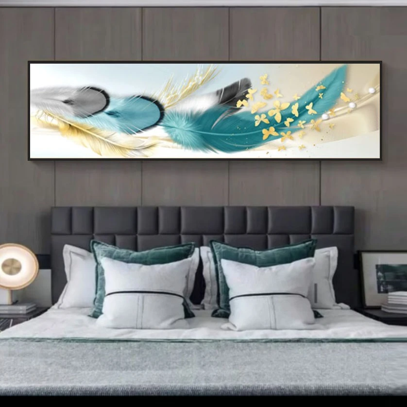 A【华碧堂】床头画150*40晶瓷水晶面铝合金加厚边框 (高端版）