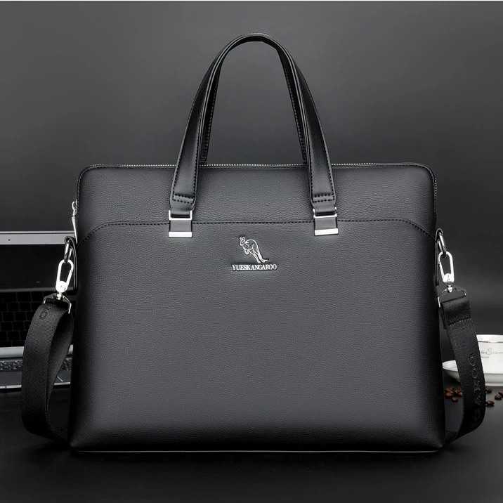 麦克袋鼠男士男款手提包手拎包软皮大容量包时尚韩版商务简约钱包