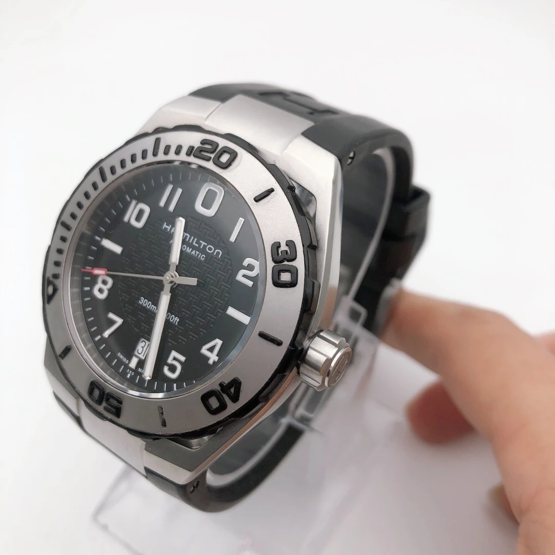 全新未使用 Hamilton/汉米尔顿 卡其海军//男表经典名表夜光