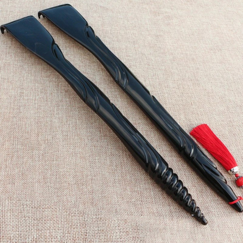 牛谷之森牛角不求人痒痒挠按摩棒挠痒小工具刮痧整支角加长45cm