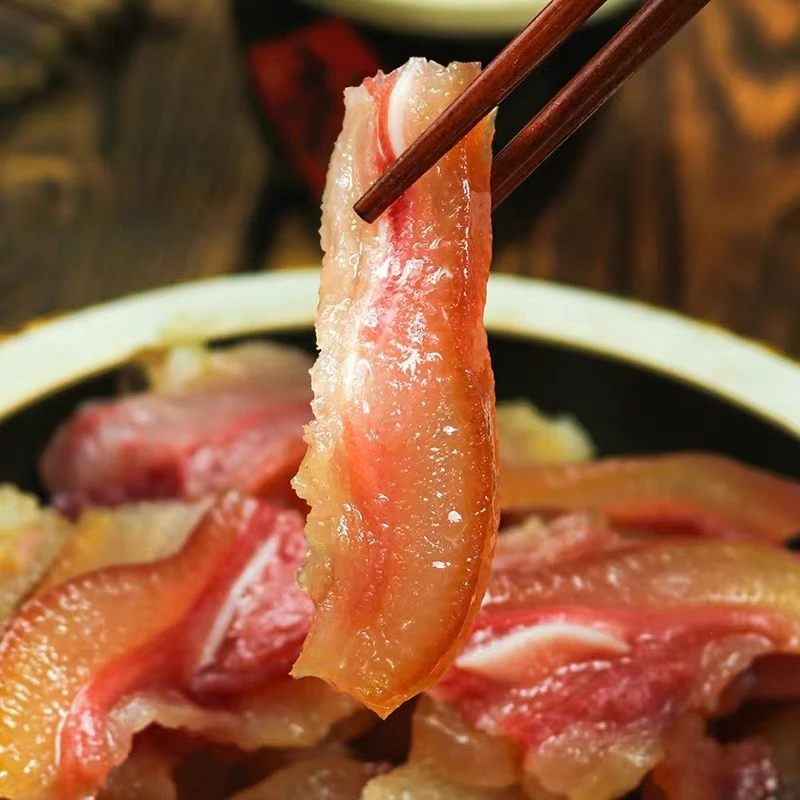 盐帮天花井四川自贡美食烟熏腊猪头皮香味十足营养味道家乡