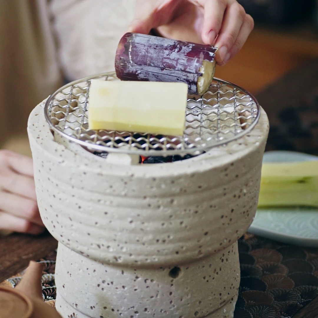 漏石陶泥炭炉碳炉围炉煮茶煮茶炉子家用室内烤茶炭火炉日式烤炉