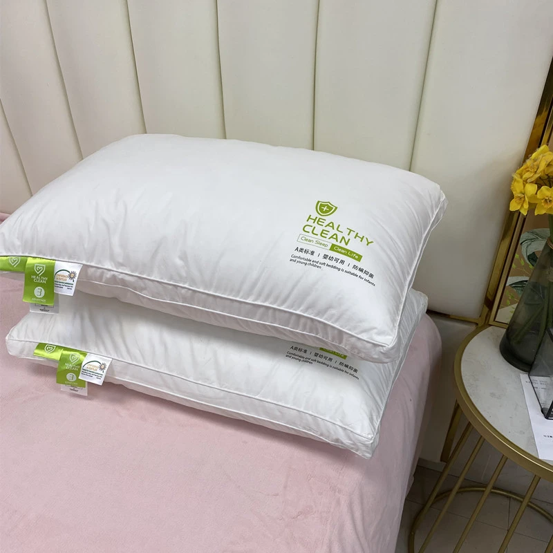新品A类纯棉母婴水洗枕芯单人家纺枕头一对纤柔家用枕头中高枕