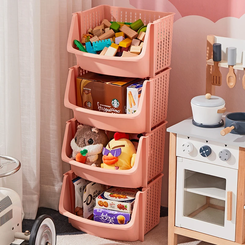 星优儿童玩具收纳架宝宝书本置物柜家用书架绘本架零食多层置物架