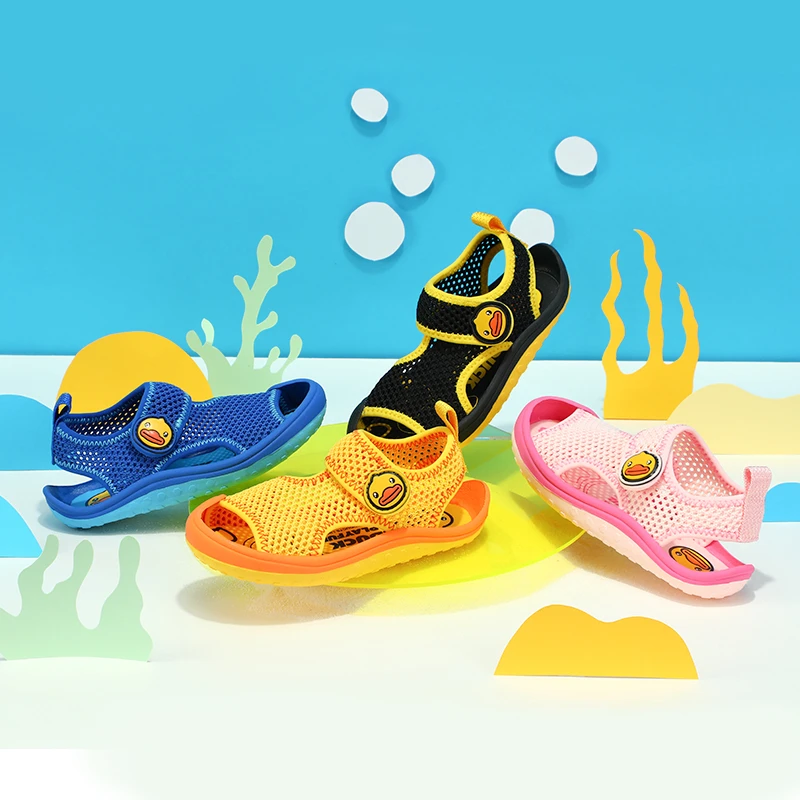 B.Duck小黄鸭童鞋儿童夏季百搭防滑软底透气凉鞋男女童 MB2282806