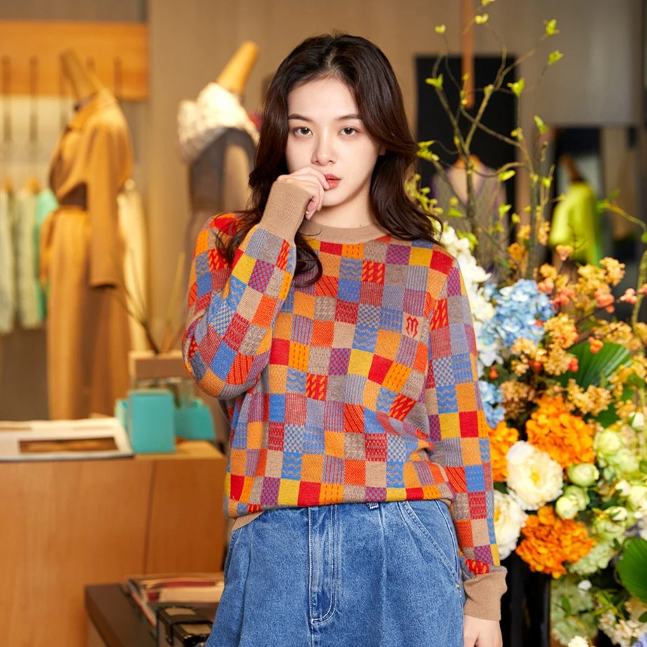 XIAOROU/小柔WZ665小柔羊绒冬季加厚休闲百搭100精纺山羊绒