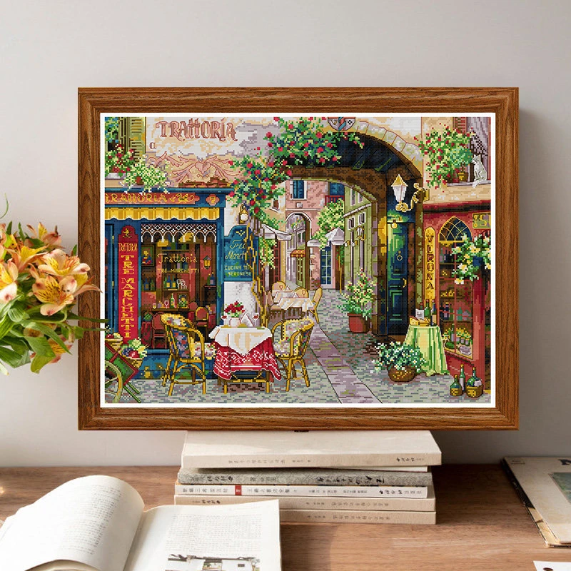春天十字绣5283-维罗纳咖啡馆【春】