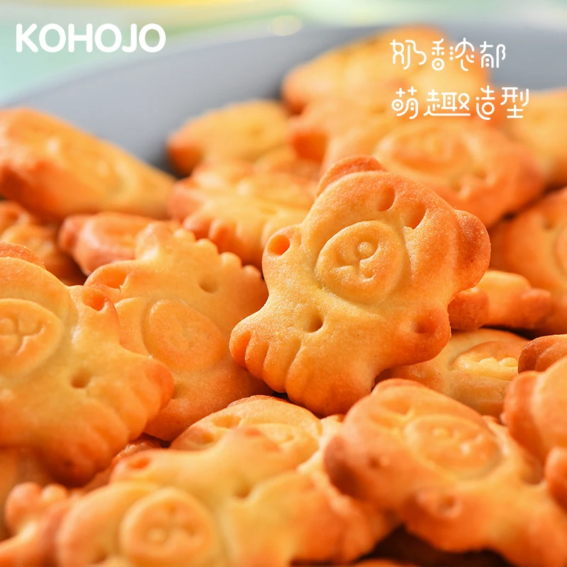 卡贺家KOHOJO 小熊饼干358g/箱 奶香味儿童脆香饼干