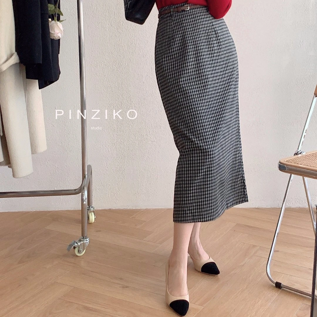 【PINZIKO】现货~格子半身裙 TJD459现货清款售完即止理性消费
