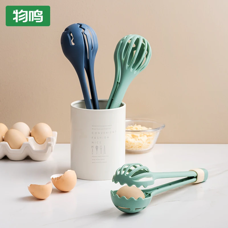 物鸣多功能夹蛋打蛋器厨房神器捞面打发奶油器食品夹家用烘焙工具