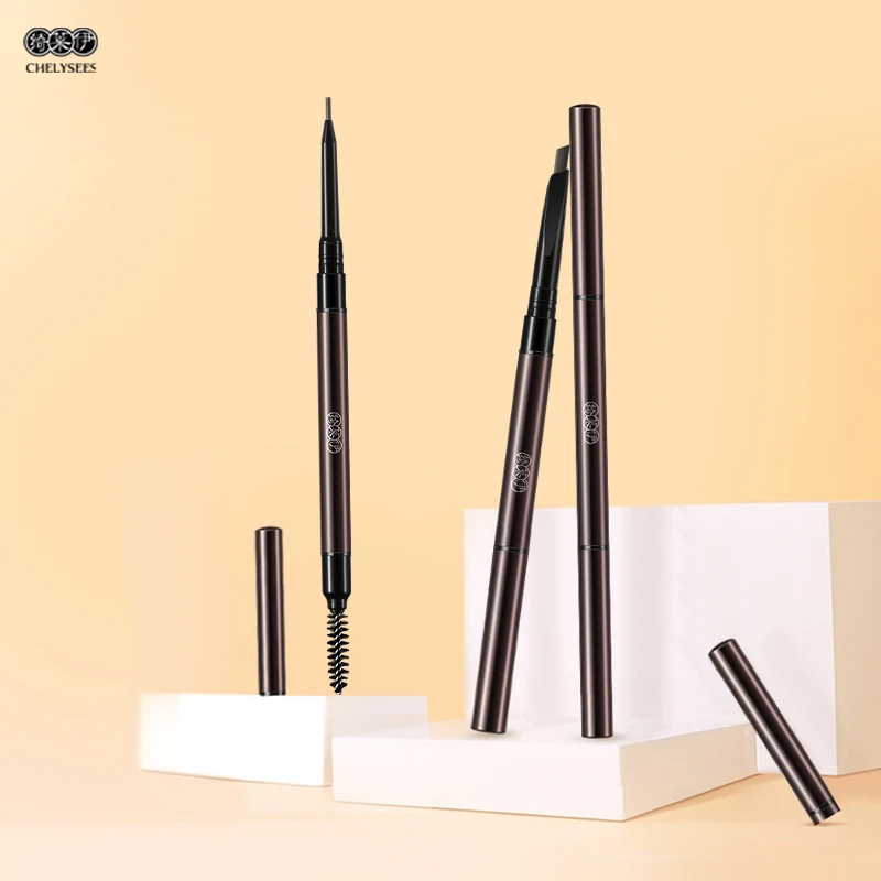 绮莱伊心定柔雾眉粉笔3盒装圆头/三角头干爽顺滑色不堆根根分明