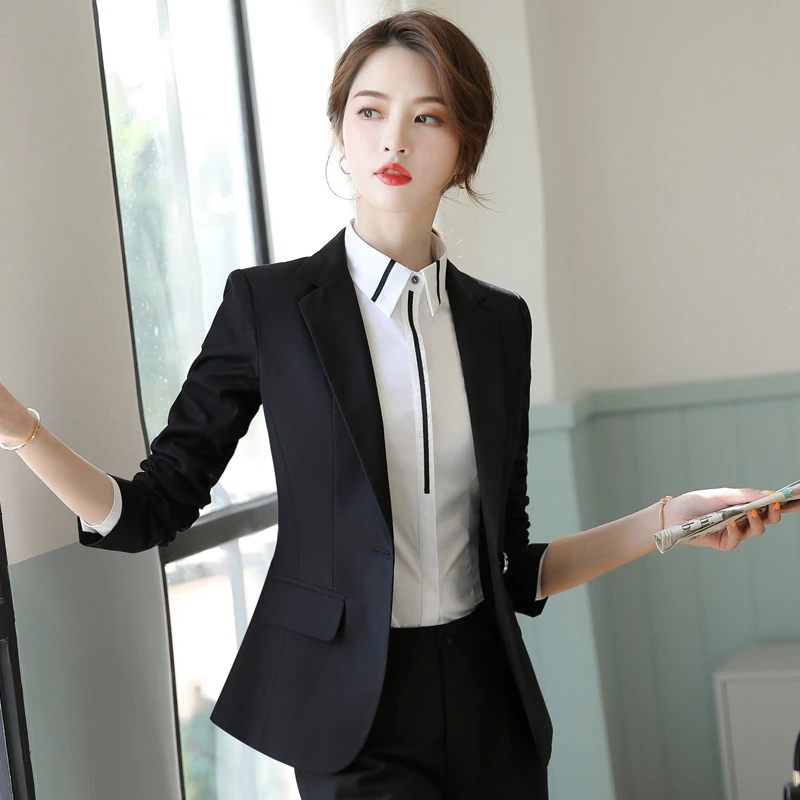 西装套装女秋冬职业正装2023新款气质女士西服外套高端酒店工作服