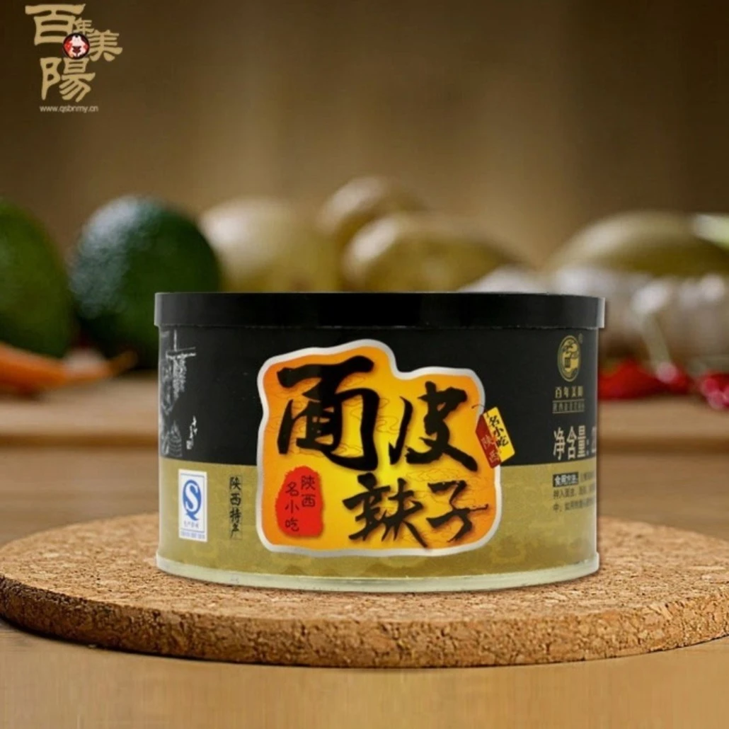 百年美阳 油泼面皮辣子罐装220克/罐×2   红油面皮辣子 天然辣味