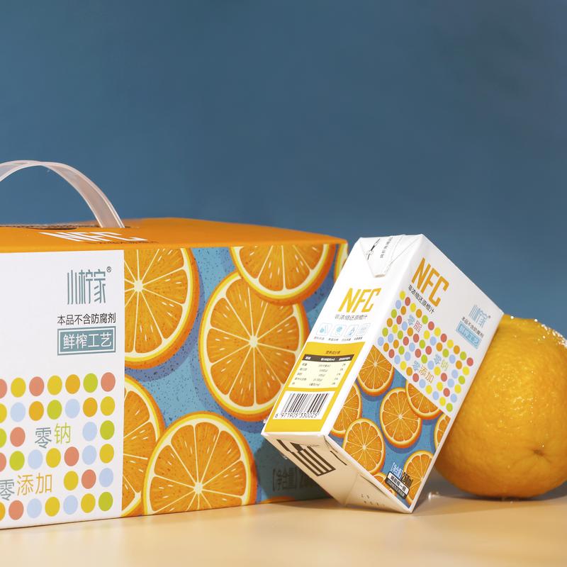 小柠家 四季鲜橙鲜榨橙汁 鲜橙鲜榨nfc纯果汁儿童孕妇老人12盒装-0