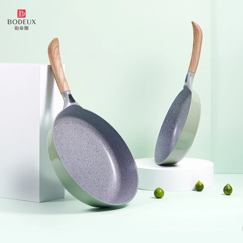 铂帝斯平底锅不粘锅麦饭石家用煎锅烙饼牛排煎炒锅燃气电磁炉通用