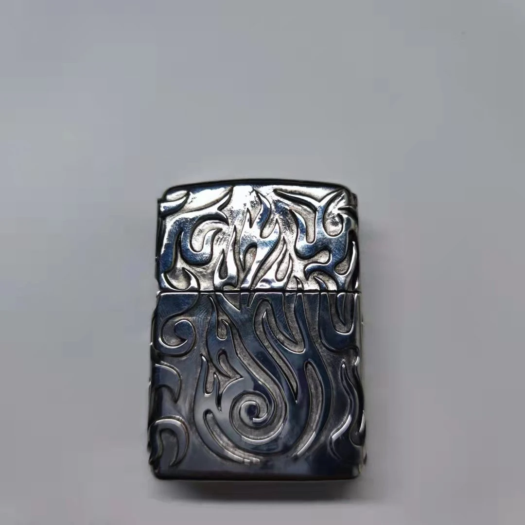 【Zippo】火图腾重机-银色打火机