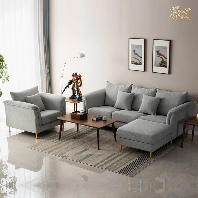 清仓 铜木主义梵高客厅家具布沙发防污耐磨