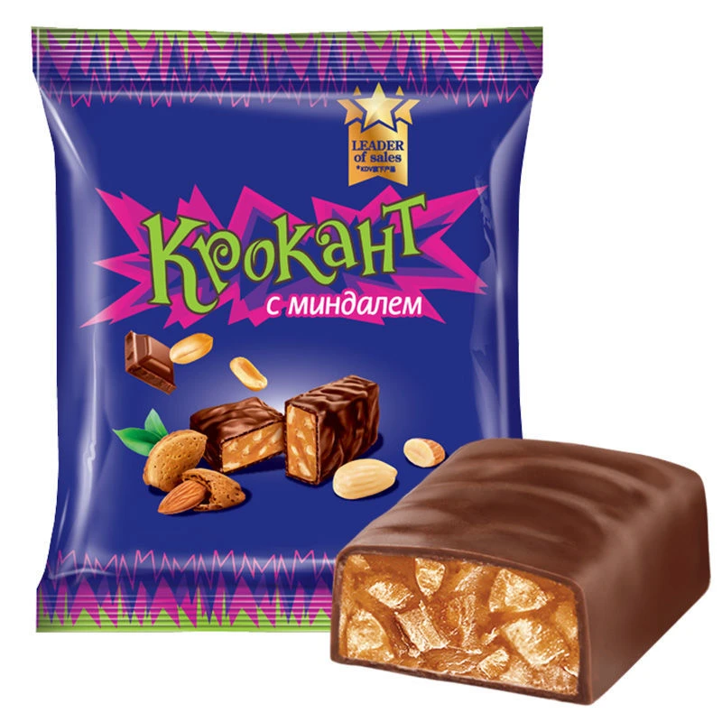 俄罗斯进口糖果kdv巧克力夹心糖果紫皮糖