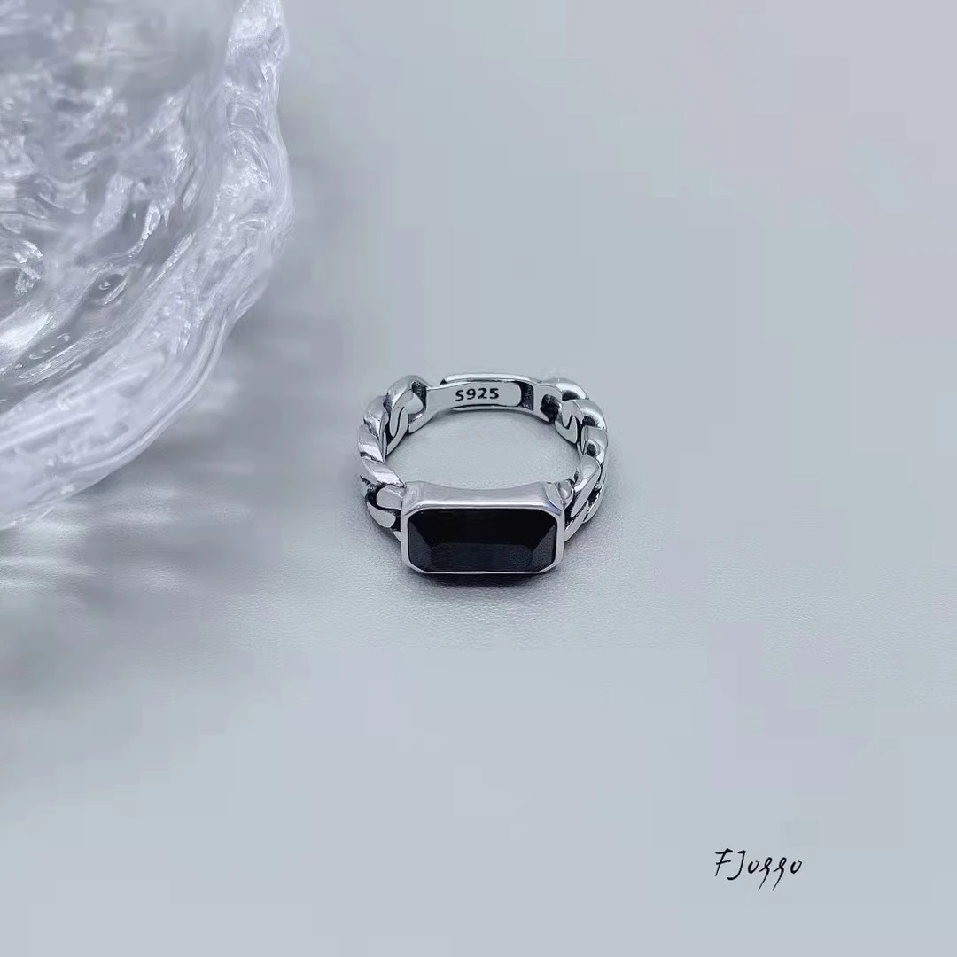 925银仿水晶戒指 【淼淼银饰】S925银戒指