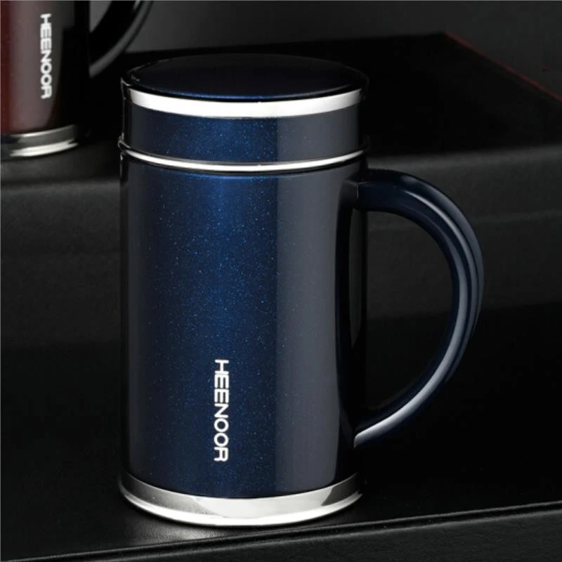 希诺保温杯大容量高档商务304不锈钢带手柄宽口水杯XN-3601/3602