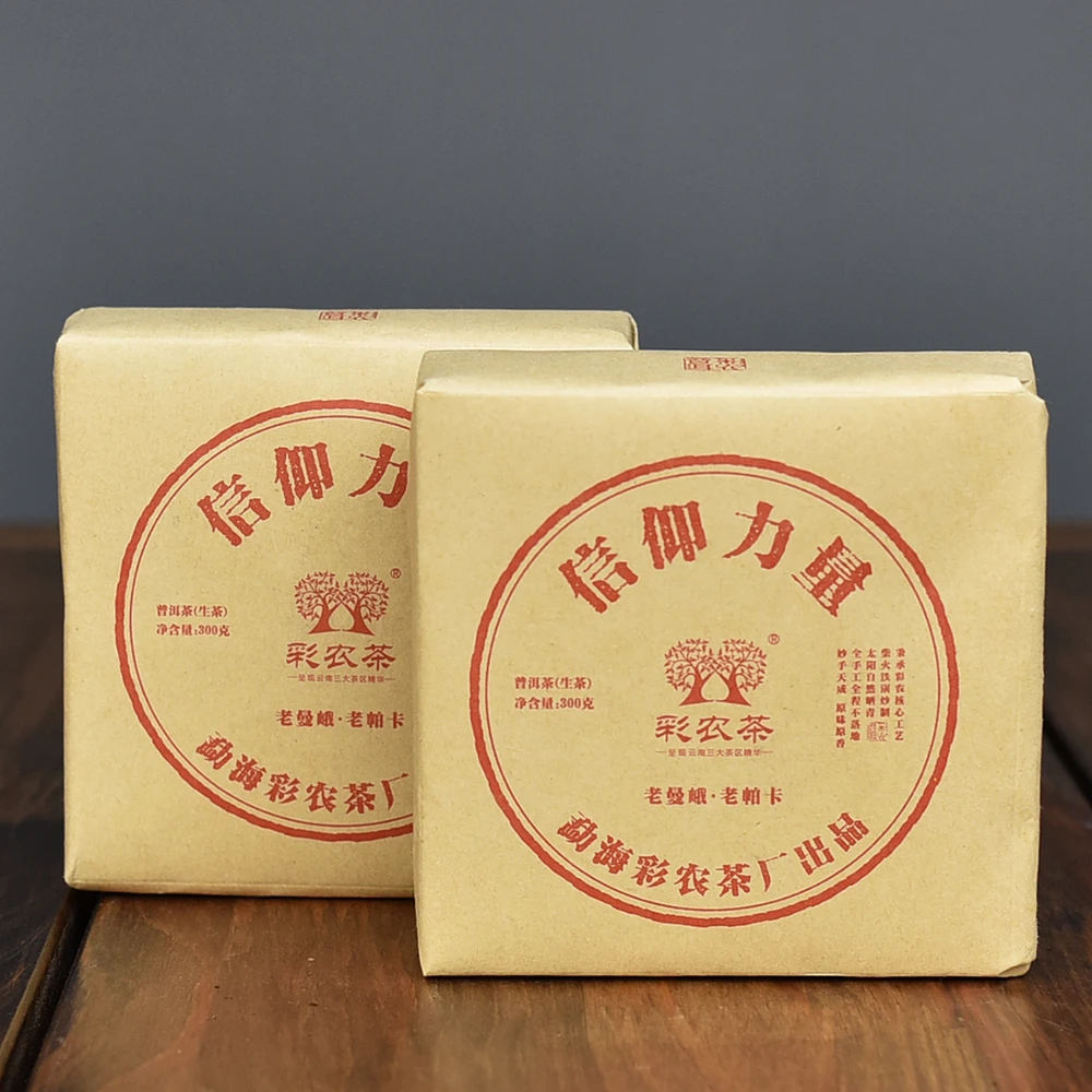 cainong/彩农 茶｜老曼峨·2023秋老帕卡方砖普洱茶生茶