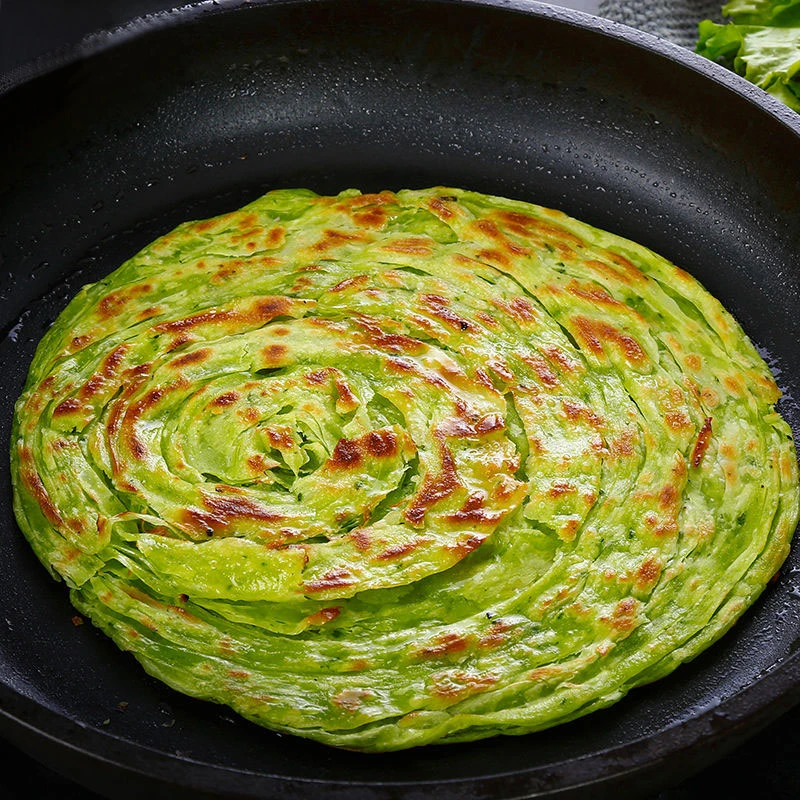 菠菜手抓饼家庭装30片80g营养早餐煎饼 冷冻食品手撕饼美味手抓饼
