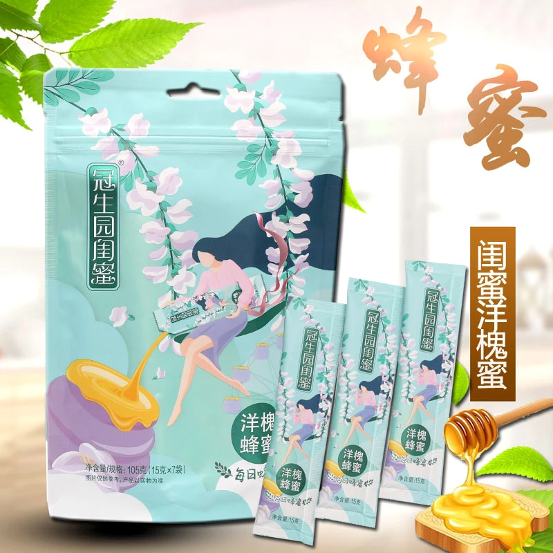上海冠生园蜂蜜闺蜜105g袋装每日蜂蜜洋槐蜂蜜独立包装冲饮品