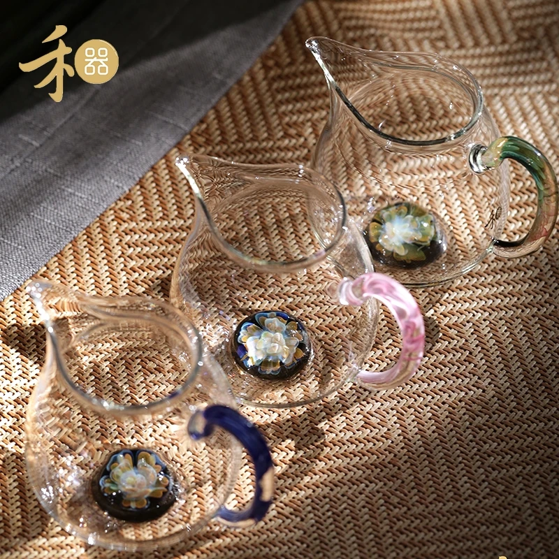 禾器花语清悦凤尾公杯茶海耐热玻璃分茶器