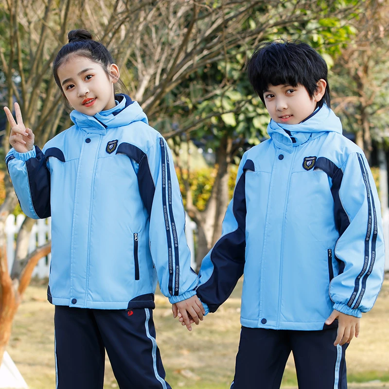 赫学熊防寒服/南宁市中小学生校服/加绒/棉衣/防风/秋冬季/加厚