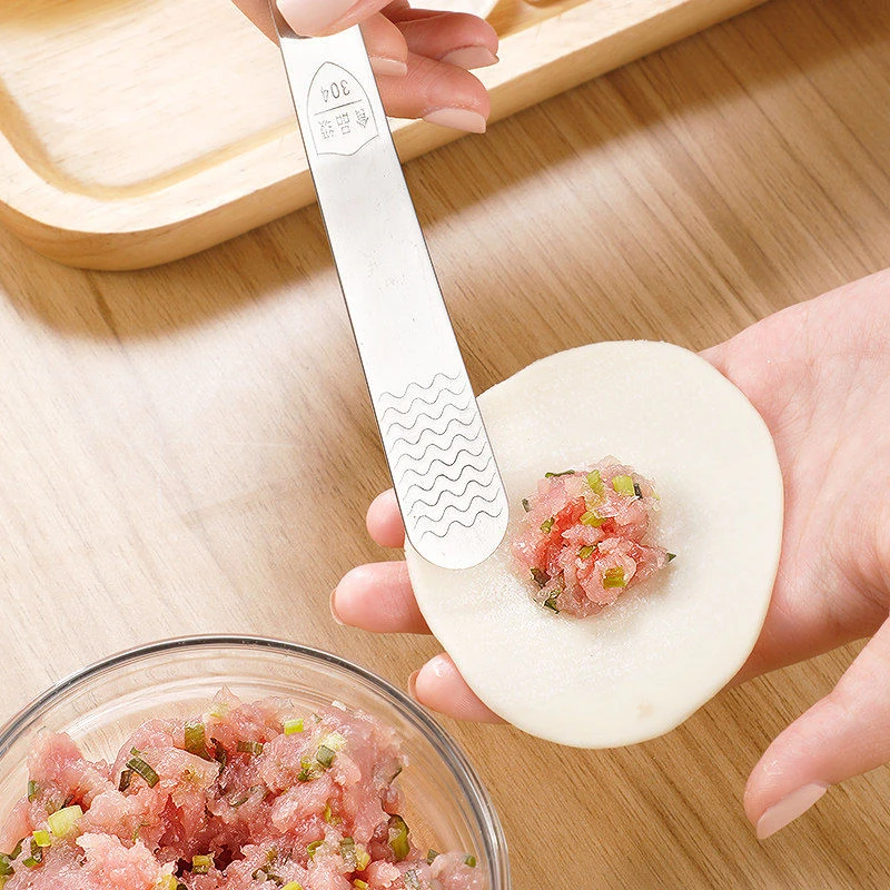 【御慕】不锈钢馅尺云吞挑馅勺水饺勺子神器创意包馄饨搅馅家用