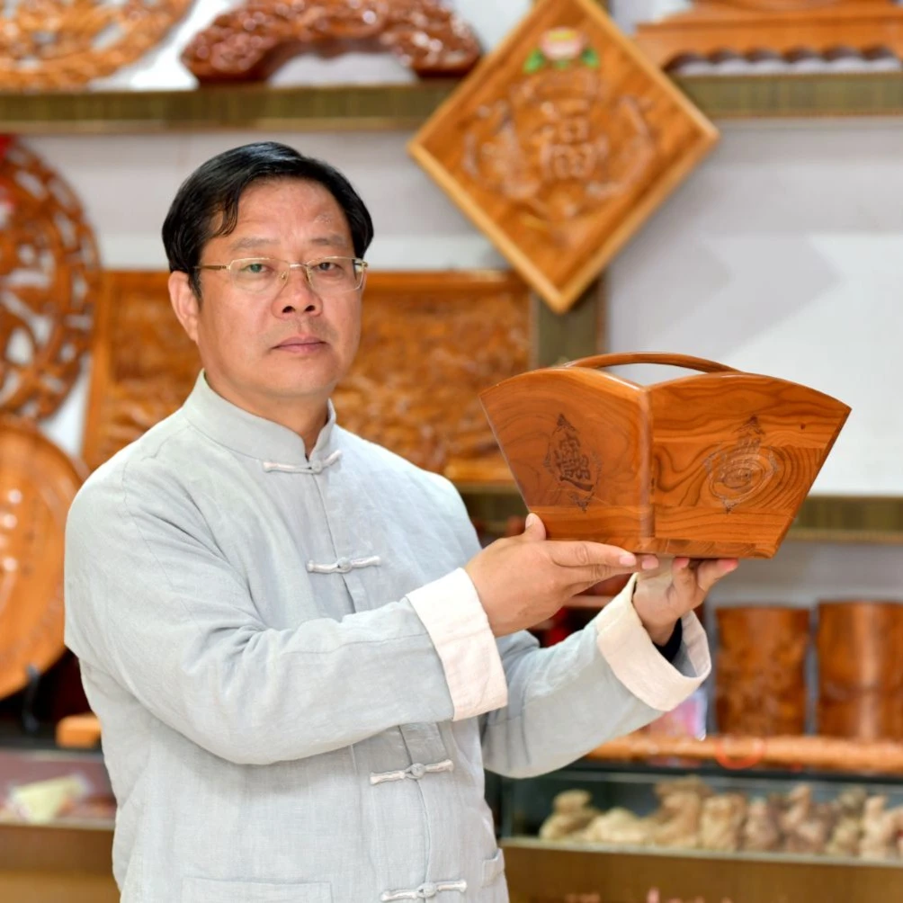 桃木斗日进斗金寓意号高品质摆件