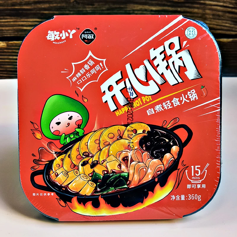宁夏阿敏清真自热火锅-鸡肉锅&蔬菜锅&牛肉锅&开心锅360g/盒