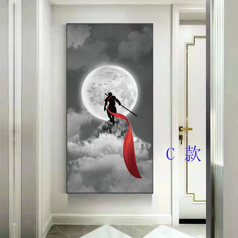 腾景空间【玄关画多款】斗战胜佛大圣归来走廊过道入户玄关画晶瓷