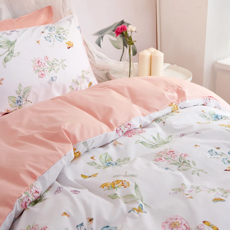 18.长绒棉全棉60支纯棉贡缎北欧风单人被罩双人200*230被套单品套