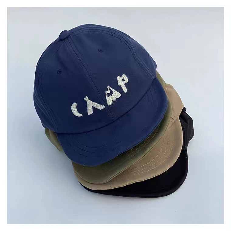 camp韩版时尚软顶简约鸭舌帽短檐帽复古潮流男女同款遮阳帽百搭