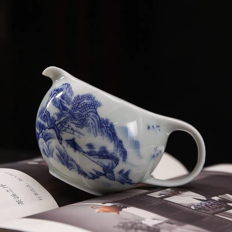 家用泡茶杯公道杯万里江山日式青瓷中式茶海分茶器功夫茶具配件