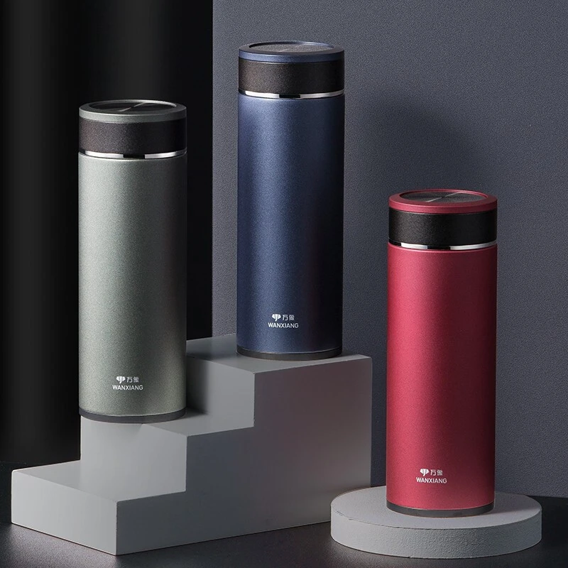 万象316不锈钢保温杯商务办公男女车载磨砂水杯大容量高档茶水杯