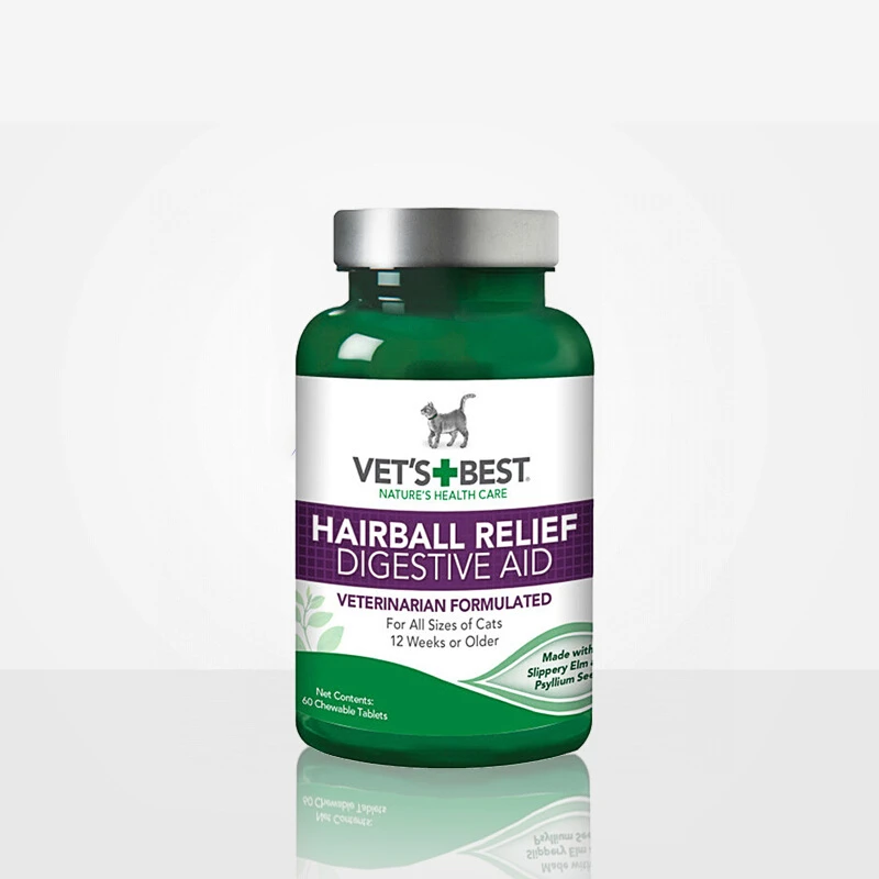 VETS BEST美国绿十字猫草片泌尿片猫咪专用吐毛球化毛膏肠胃