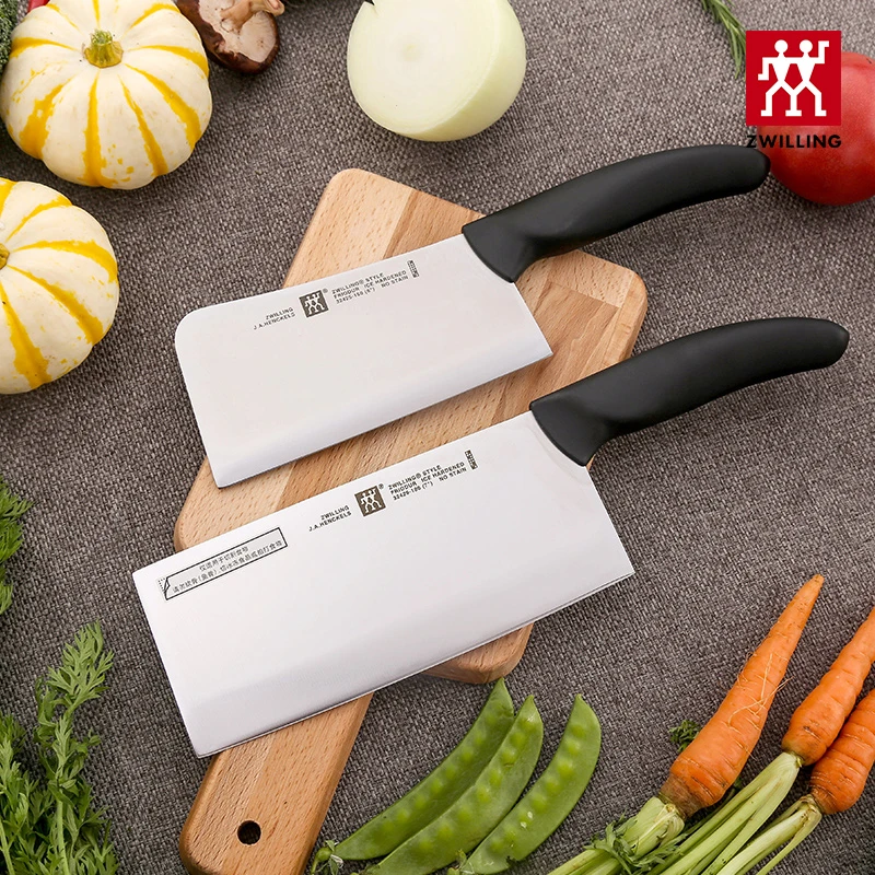 双立人双立人style中片+砍骨刀具菜刀家用两用厨师切片斩骨刀中式