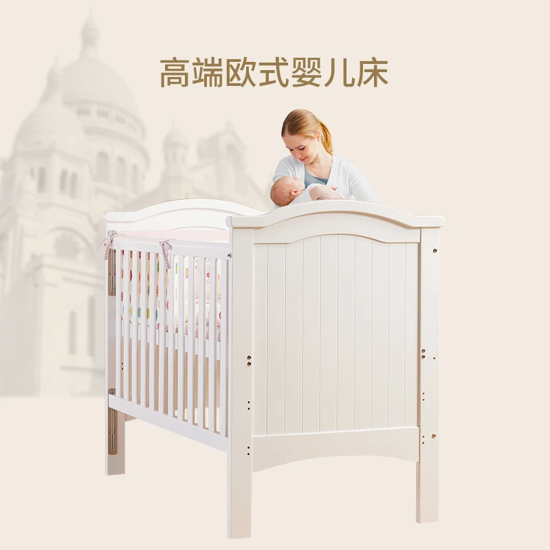 【清仓】婴儿床实木欧式多功能宝宝床新生儿拼接大床bb床儿童床